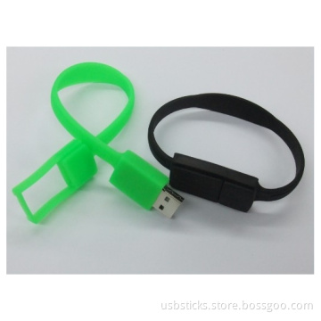 PVC wristband usb memory stick with customs free logo printing